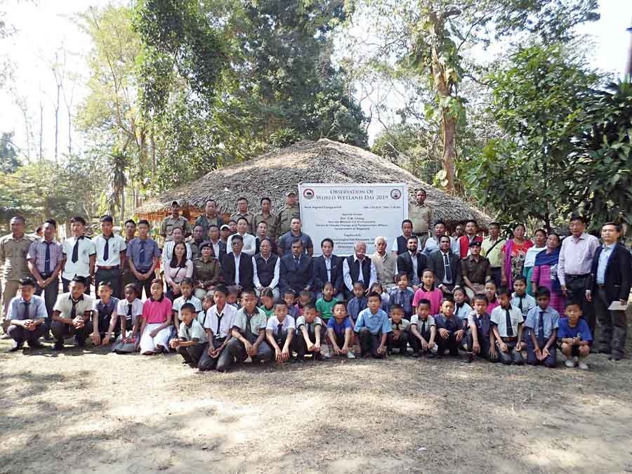 Participants with guest and officials during the 23rd International Wetlands Day observed at Nagaland Zoological Park, Rangapahar on February 2. (Photo Courtesy: PCCF (Wildlife) & Chief Wildlife Warden)